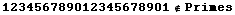 123456789012345678901 ∉ Primes